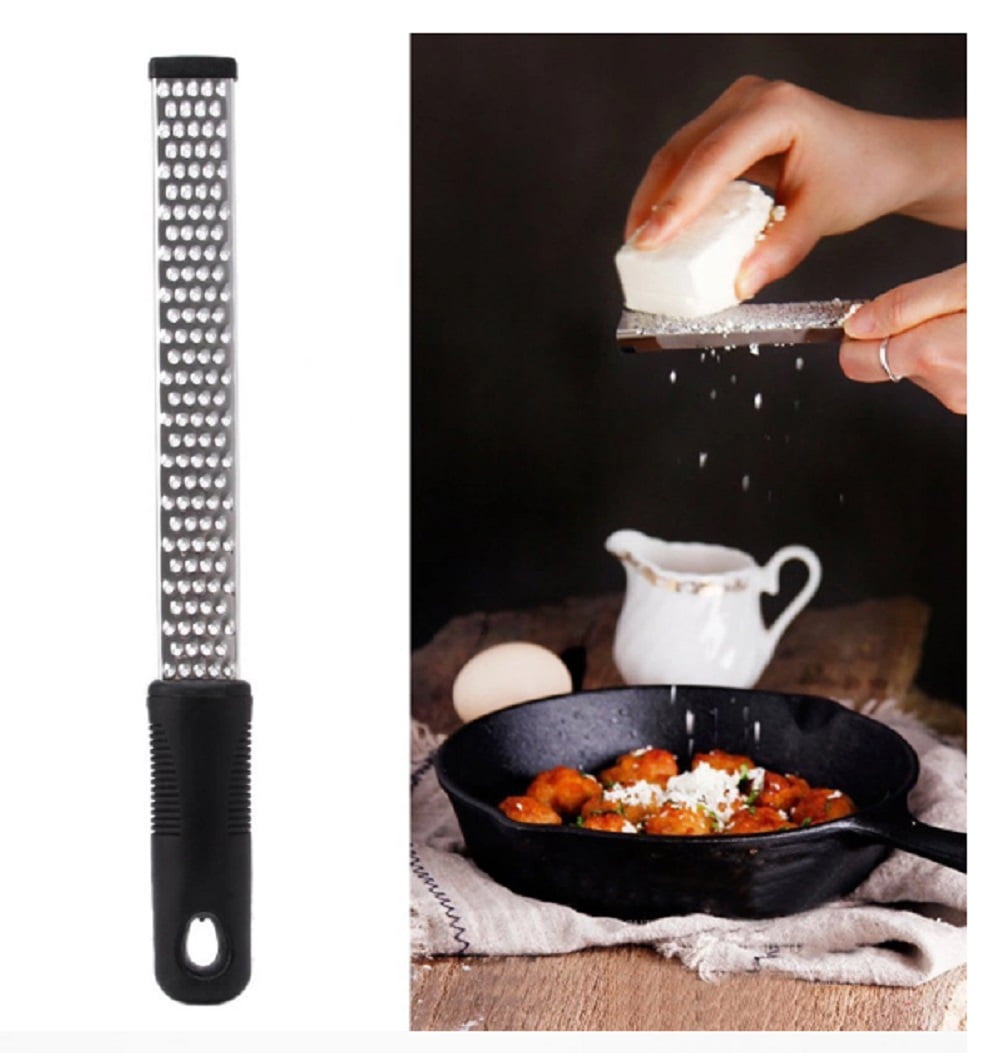 1-Pack Premium Lemon Zester & Cheese Grater – Stainless Steel Kitchen Tool for Citrus, Parmesan, Chocolate, Ginger, Garlic, Nutmeg & Vegetables TIKA